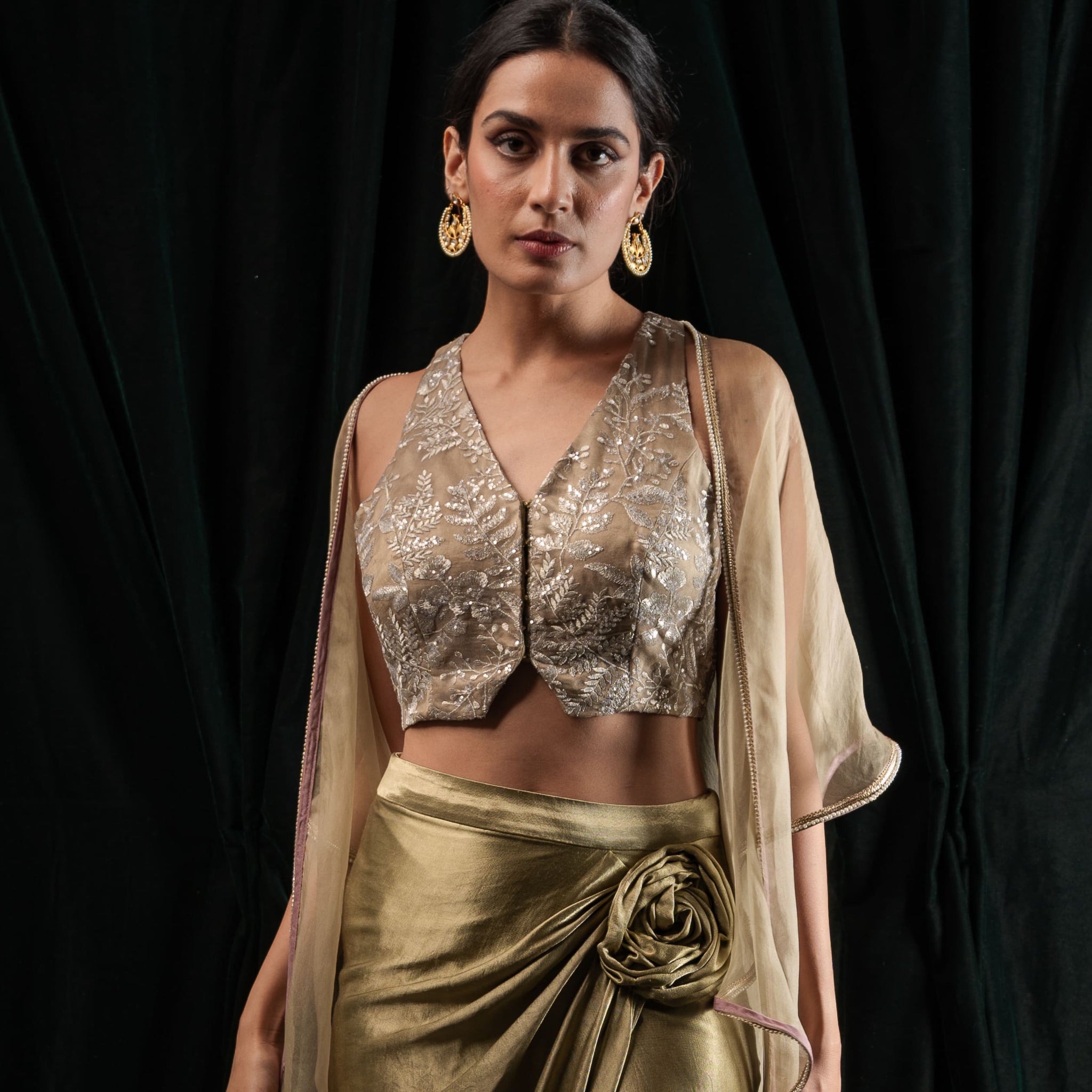 Sculpted Sprig Blouse