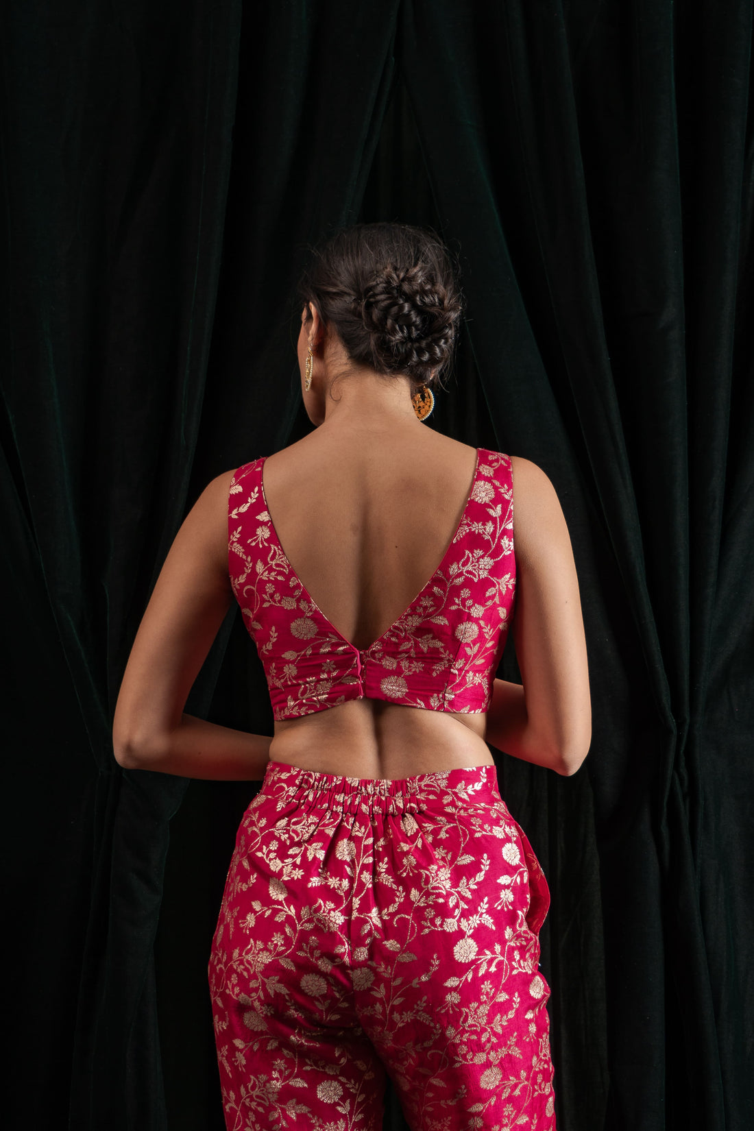 Triple V Brocade Blouse
