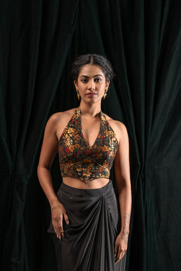 Onyx Halter Blouse