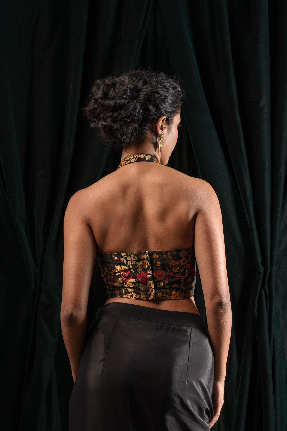 Onyx Halter Blouse