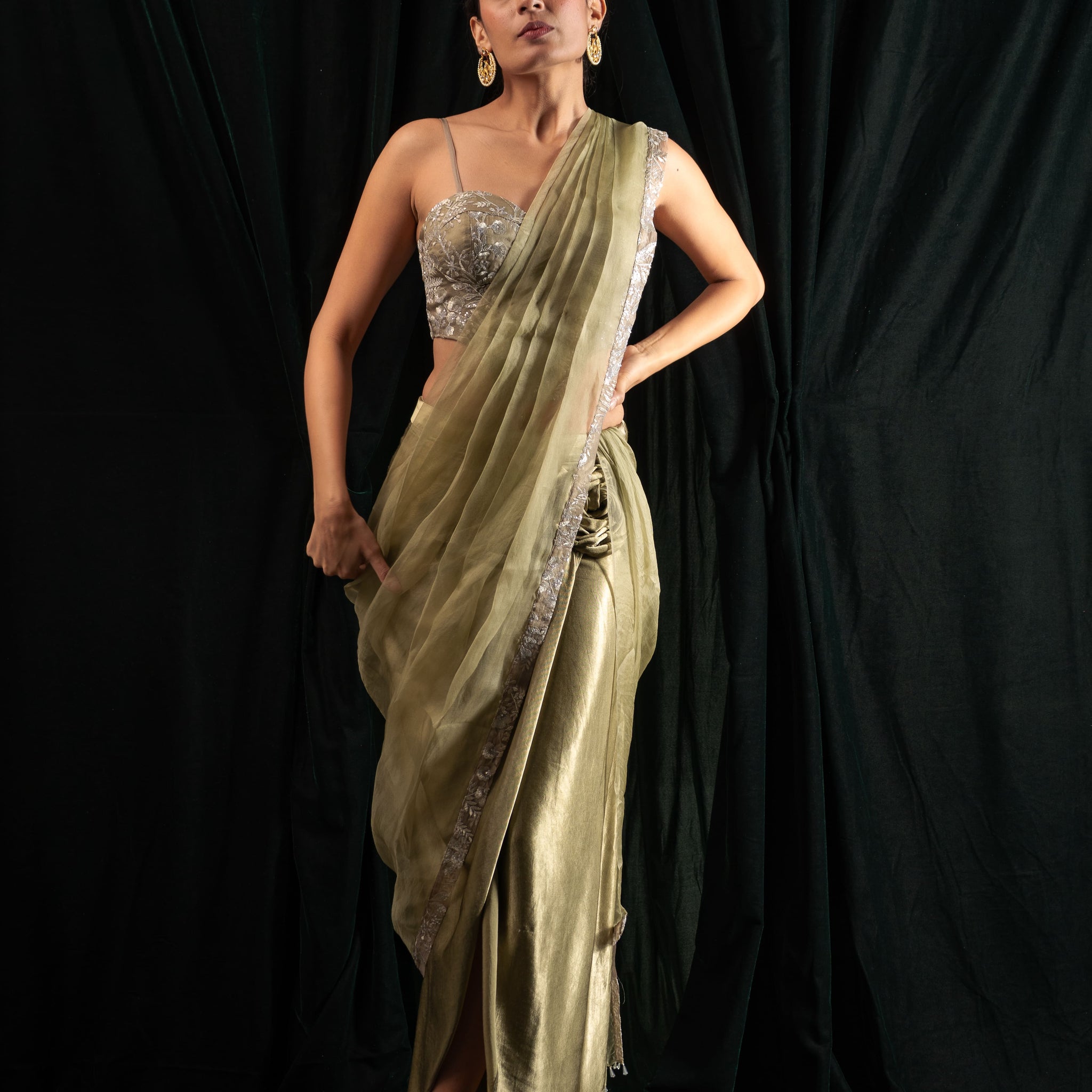 Cascade Sari Drape