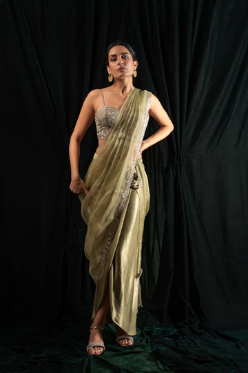Cascade Sari Drape