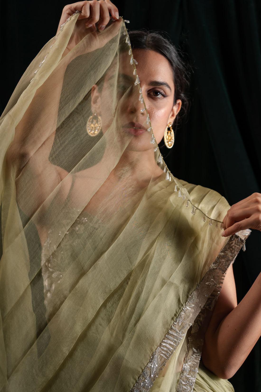 Cascade Sari Drape
